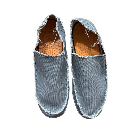 Crocs Men's Santa Cruz Slip On Loafers Gray Casual Shoes Size 9 - Picture 3 of 9